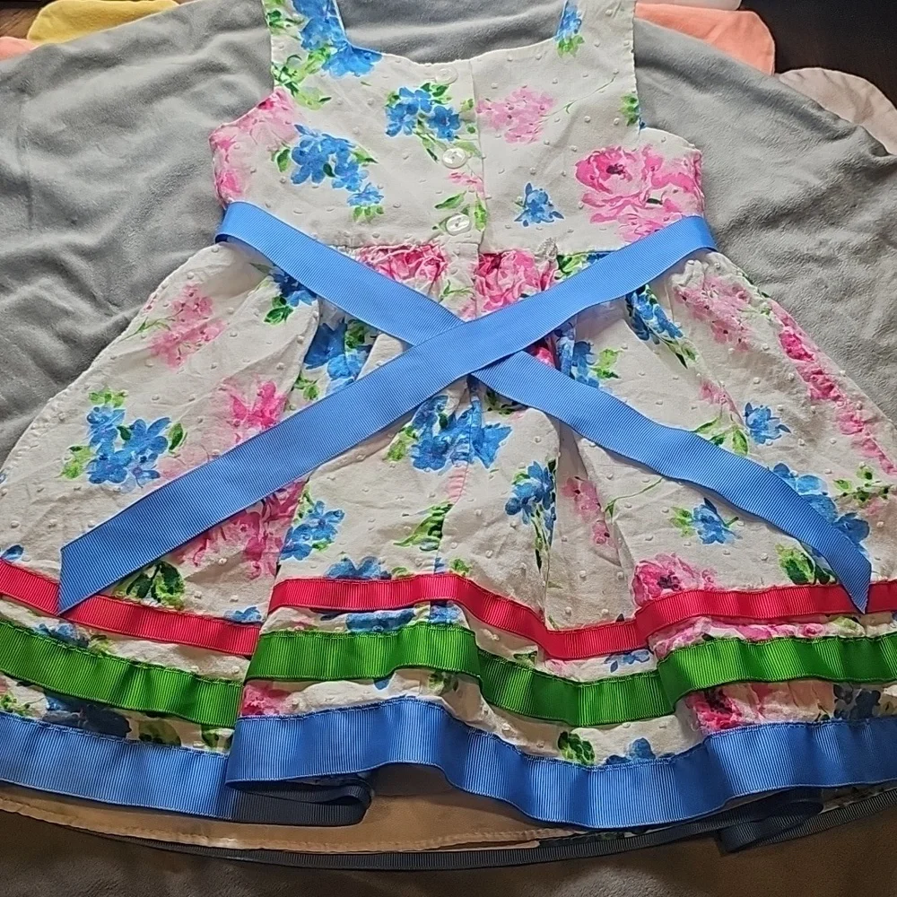 E Dress Size 2t Florals And Stripes Cute Summer